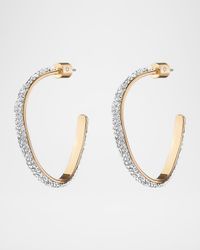 Mini Calypso Curve Crystal Hoop Earrings