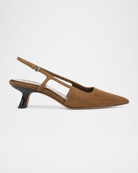 Bianca Suede Slingback Pumps
