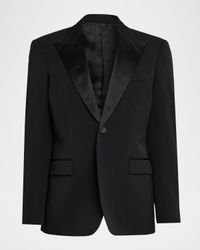Men's Grain de Poudre Wool Tuxedo Jacket