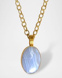 Blue Lace Agate Twist Necklace