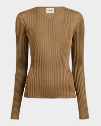 Tia Long-Sleeve Rib Top