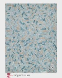 Botanica Hand-Tufted Turquoise Rug, 5' x 8'