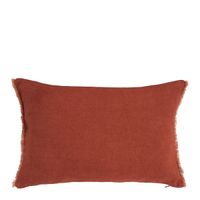 Blanc D'ivoire - Housse de coussin en lin lavé - Taille 60x40 - Orange