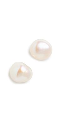 SHASHI Pearl Studs White Pearl One Size