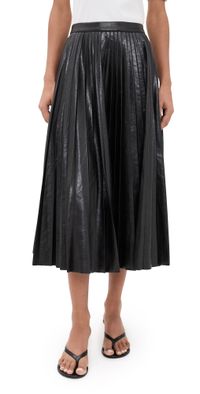 A. L.C. Etta Faux Leather Skirt Deepest Brown 2