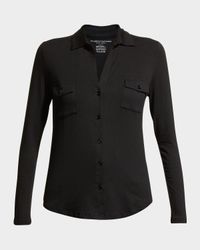 Soft Touch Button-Down Shirt with Pockets