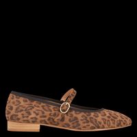 Maison 123 - Ballerines léopard à bride en cuir - Taille 41 - Marron