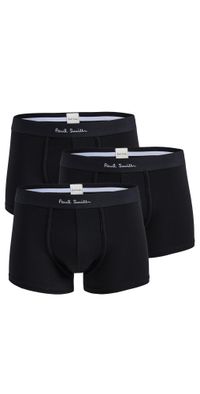 Paul Smith 3 Pack Solid Trunks Black S