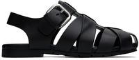 Bottega Veneta Black Alfie Sandals