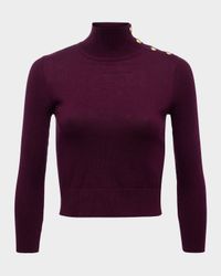 Kamdyn Cropped Mock-Neck Sweater