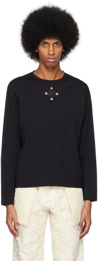 Craig Green Black Eyelet Long Sleeve T-Shirt