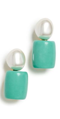 Lele Sadoughi Pebble Stud Earrings Turquoise Sea One Size
