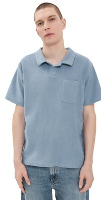 Rhythm Vintage Terry Polo Slate XL