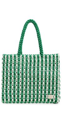 Loeffler Randall Celia Knotted Tote White/Green One Size