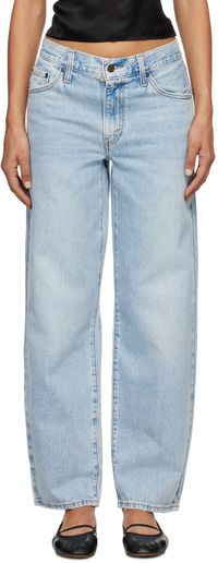 Levi's Blue Baggy Dad Jeans