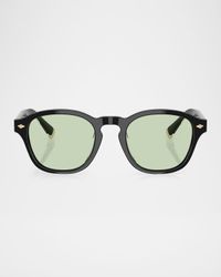 Men's Acetate Square Sunglasses