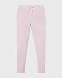 Girl's Drapey Terry-Fleece Lounge Pants, Size 2-6X