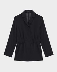 Lightweight Cinched Wool Jacket