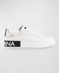Leather Logo Low-Top Sneakers