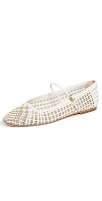 Veronica Beard Ellie Woven Flats Coconut Sand 5