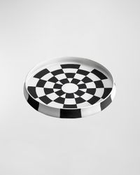 Large Damier Round Platter