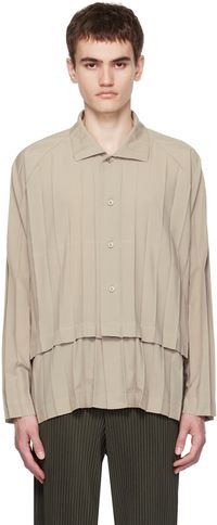 HOMME PLISSÉ ISSEY MIYAKE Taupe Edge Shirt