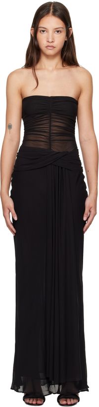 BEC + BRIDGE Robe longue sans bretelles Noemi noire