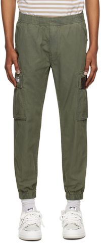 AAPE by A Bathing Ape Pantalon cargo vert à écusson