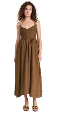 En Saison Bree Midi Dress Olive L