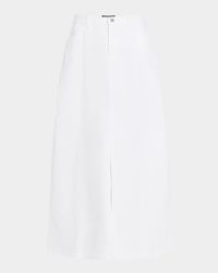 Organic Cotton Denim Midi Skirt