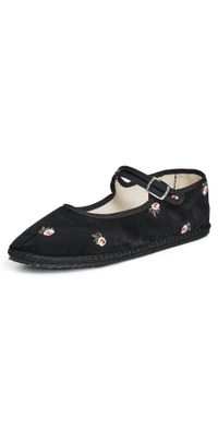 ViBi VENEZiA Mary Jane Velvet Printed Shoes Black Printed 35