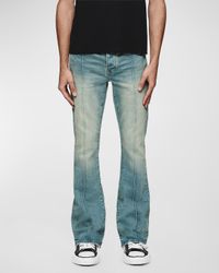 Men's Pintuck Flare Overdye Jeans