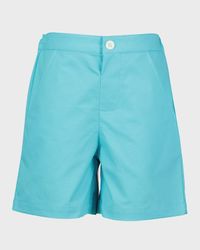 Boy's Solid Cotton Shorts, Size 2-10