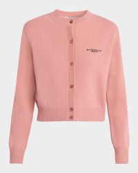 Wool-Cashmere Crewneck Cardigan