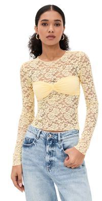 Lioness Midnight Long Sleeve Top Vanilla Custard XXS