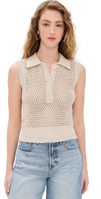 FRAME The Polo Vest Taupe M