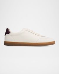 Men's Deerskin Leather T-Toe Sneakers