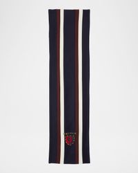 Striped Scarf W/ Logo Crest