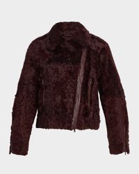 Capretta Sheep Shearling Moto Jacket