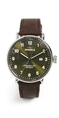 Shinola Canfield 3HD 43mm Watch Dark Olive 43mm