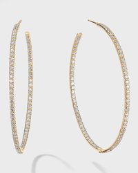 Flawless Inside/Outside Hoop Earrings, 50mm