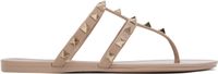 Valentino Garavani Taupe Summer Rockstud Sandals