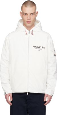 Moncler Blouson Granero blanc rembourré en duvet