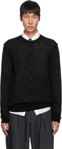 Comme Des Garçons Homme Deux Pull noir à col ras du cou