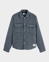 Men's Structured Stripe Overshirt
