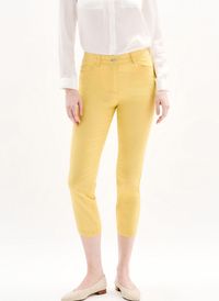 Caroll - Jean droit taille haute en coton mélangé - Taille 46 - Jaune