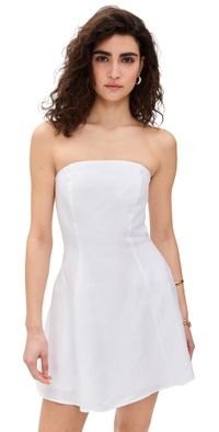 Favorite Daughter The Favorite Mini Linen Dress Bright White 0
