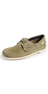 Manebi Suede Boat Shoes Suede Forest 40
