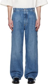 Bottega Veneta Blue Vintage Cargo Jeans