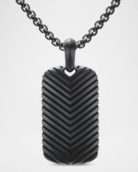 Men's Chevron Tag Enhancer in Titanium, 34mm